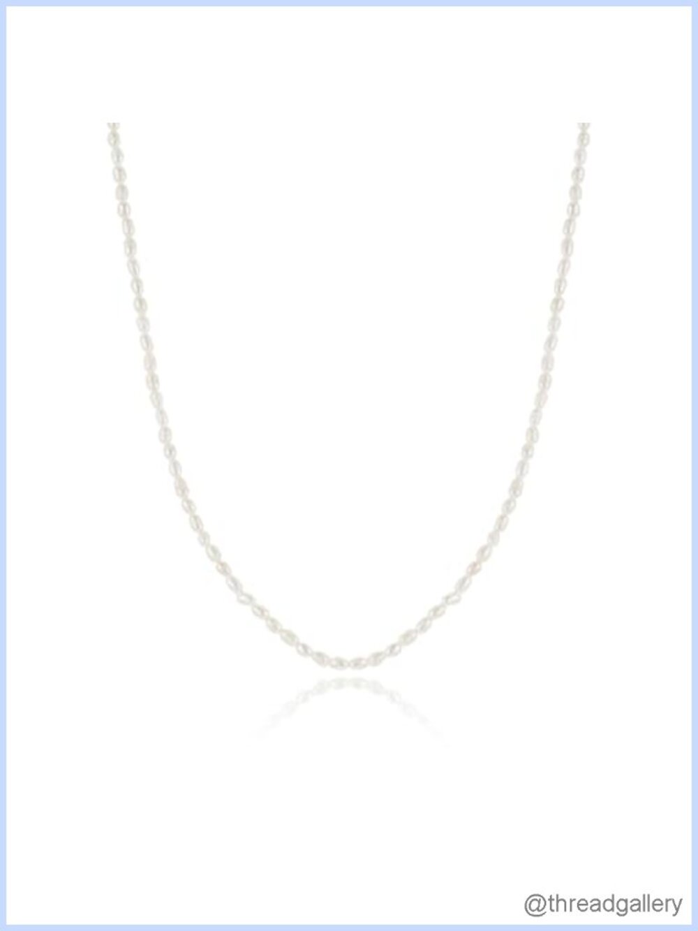925 Sterling Silver Mini Keshi Pearl Necklace Adjustable 40-45cm Dainty Layering